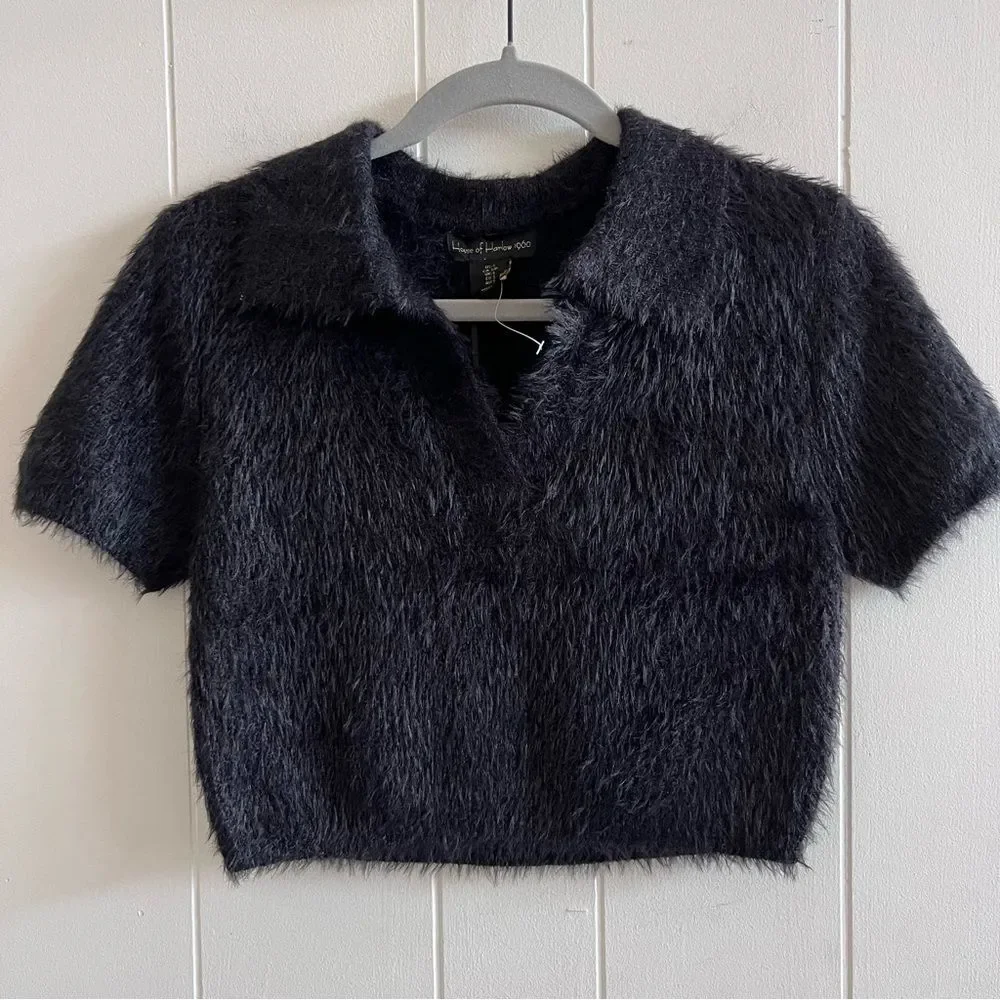 House Of Harlow 1960 Fuzzy Knit Sweater Skirt Set Small